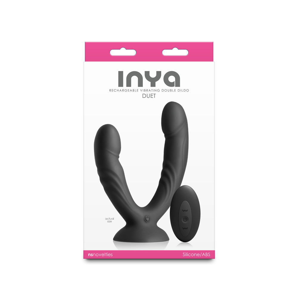 INYA Duet Vibrating Double Dildo in Black